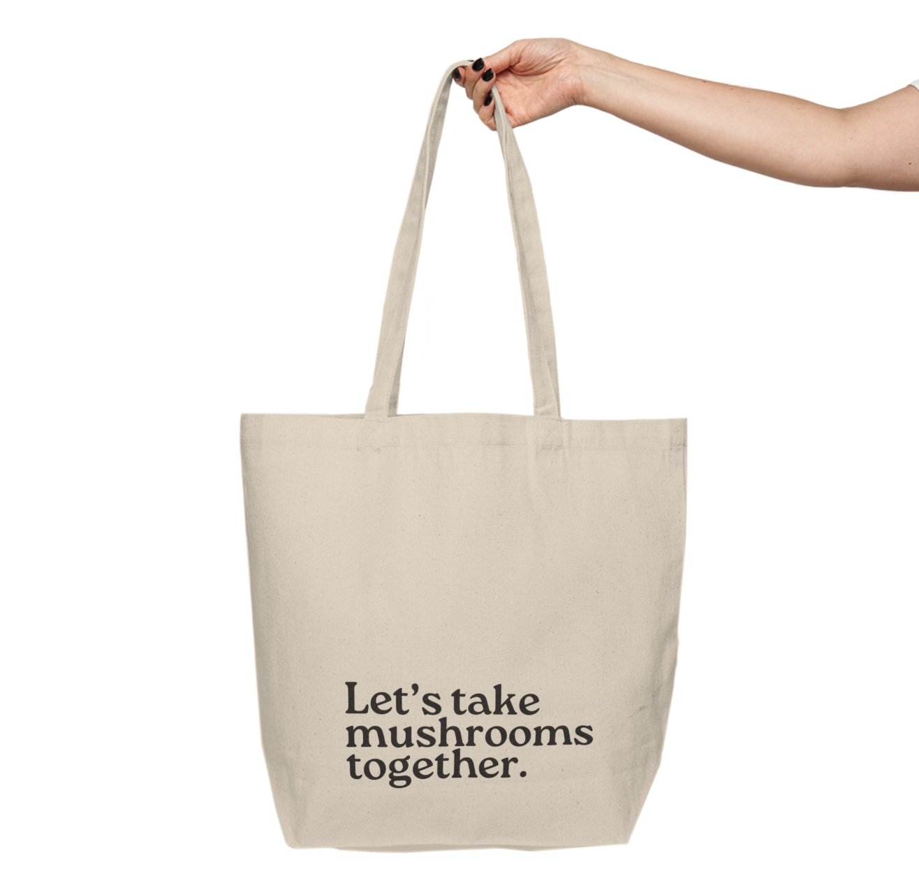 'Let's Take Mushrooms Together' foraging/ shopping tote